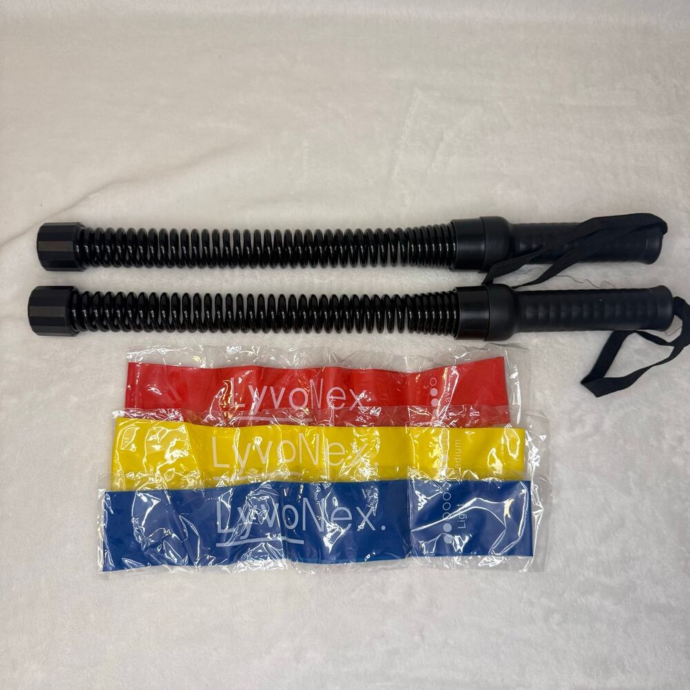 Set of Ropeless Battle Ropes And 3 Exercise Bands; 1.75lb x 2